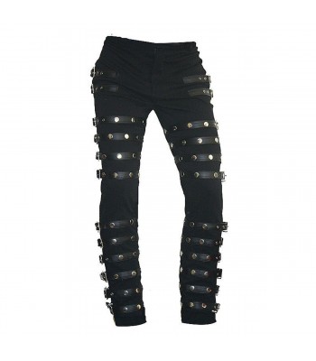 Michael Jackson Pant Punk Classic Rivet BAD Concert Metal Rock Pants Trousers 